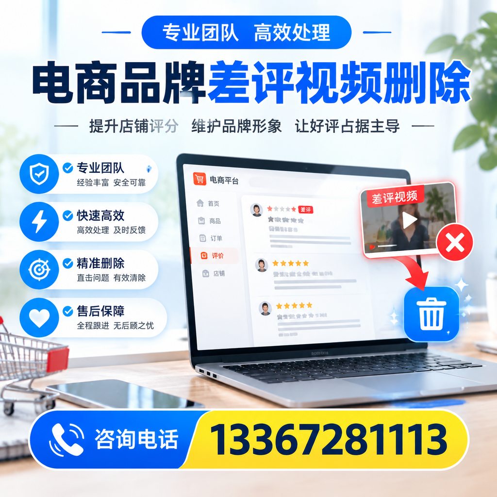 如何在玉树快速处理电商品牌差评视频删除问题?